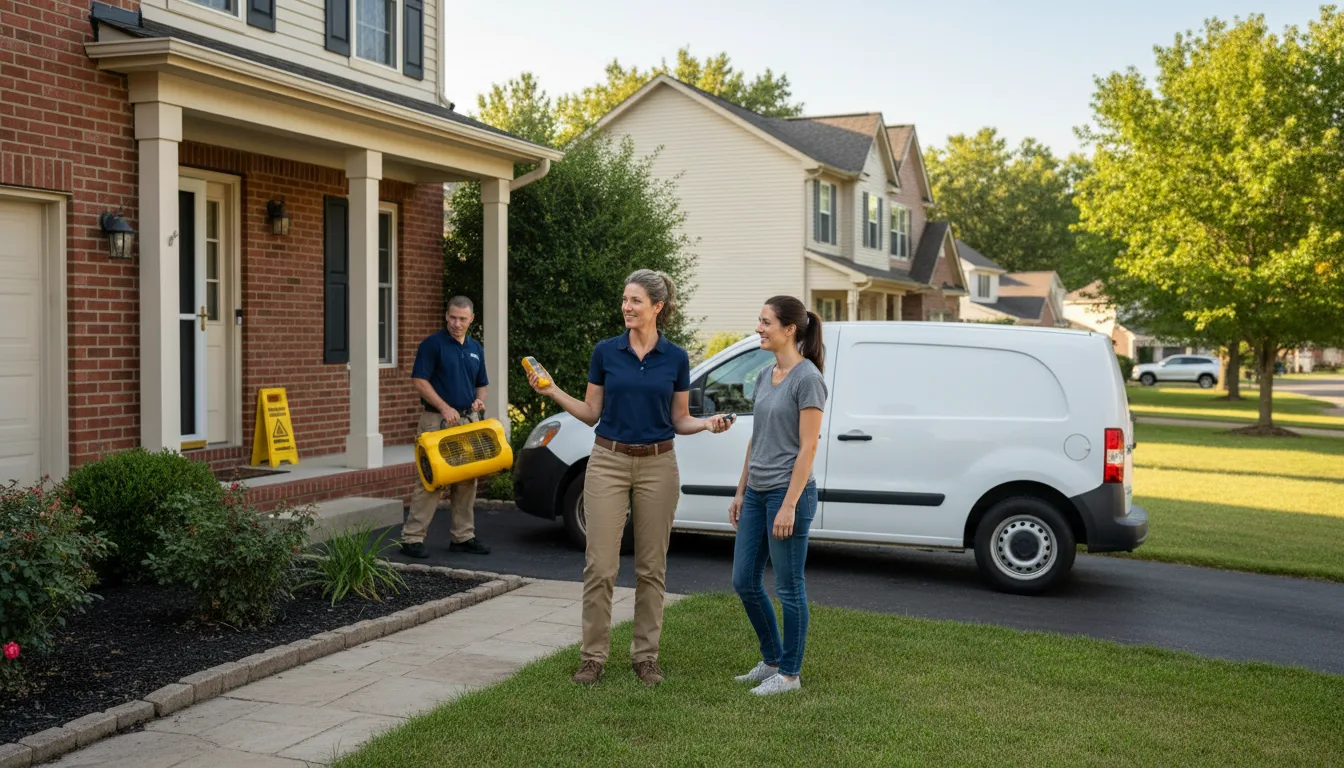 Residential water damage restoration in Whittier, NC